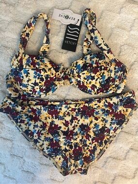Vetchy Floral Two-Piece Bikini Set NWT